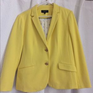 Talbots Knit Blazer. Yellow size 14 petite